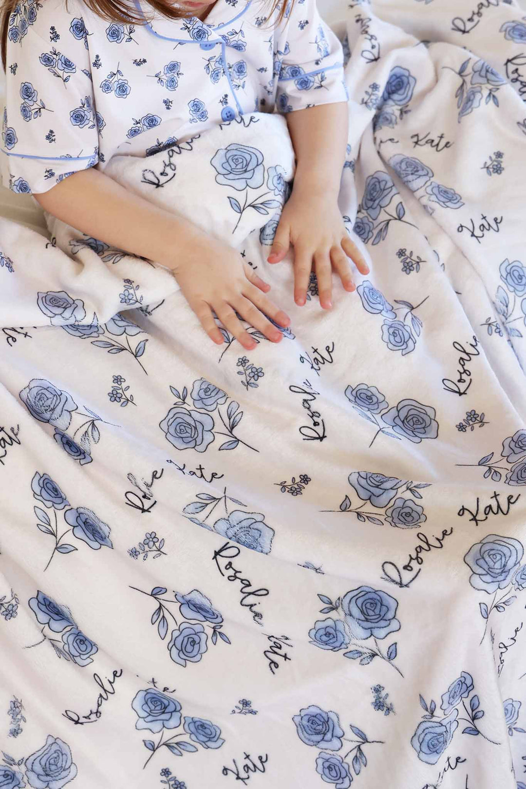 sapphire garden personalized minky blanket for girls 