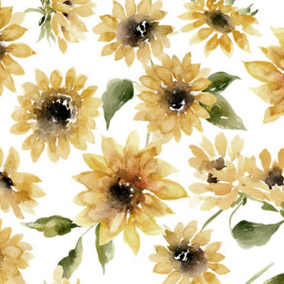 Savannah's Sunflowers Personalized Baby Name Swaddle Blanket
