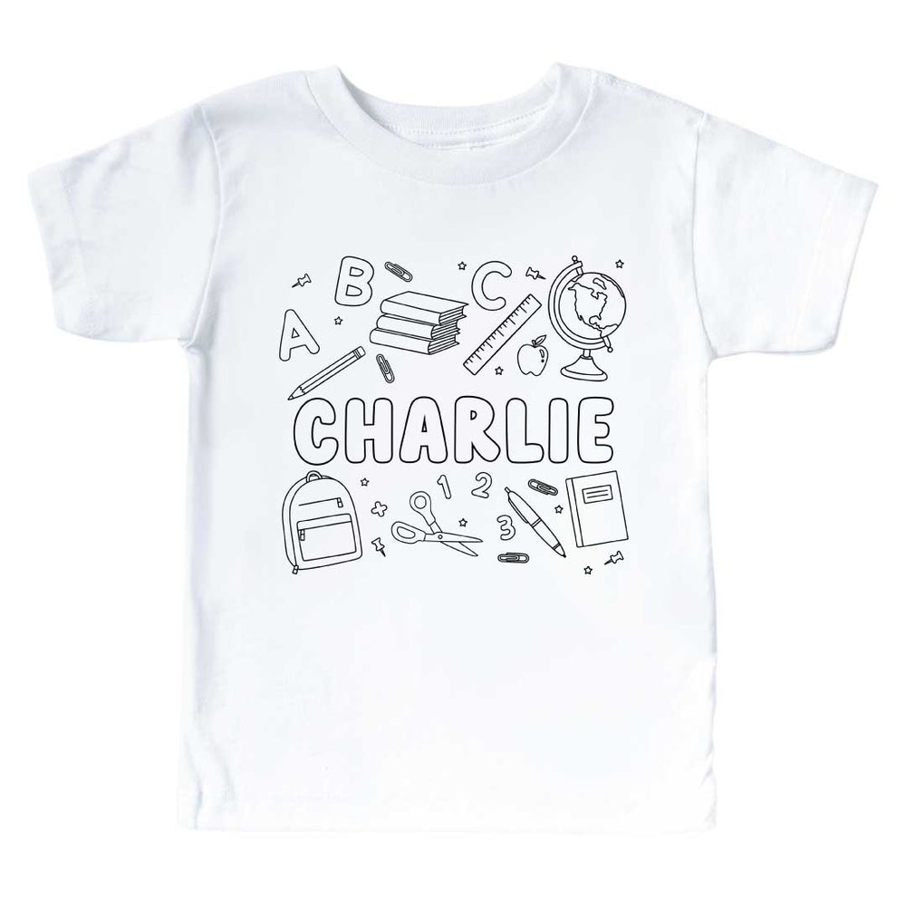 school days colorable graphic tee for kids 