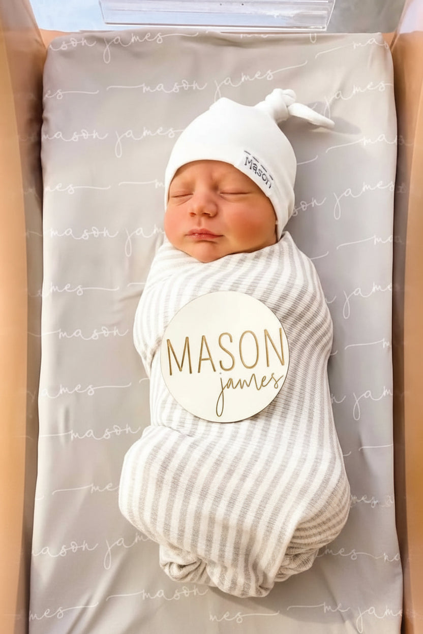 Personalized Baby Name Swaddle Blanket