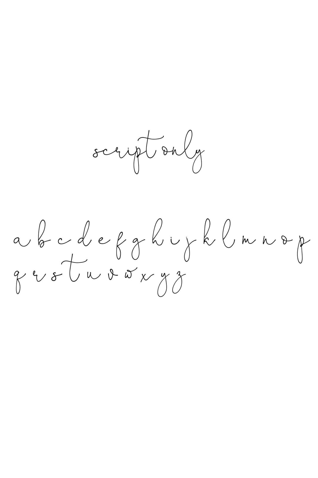 script only font 