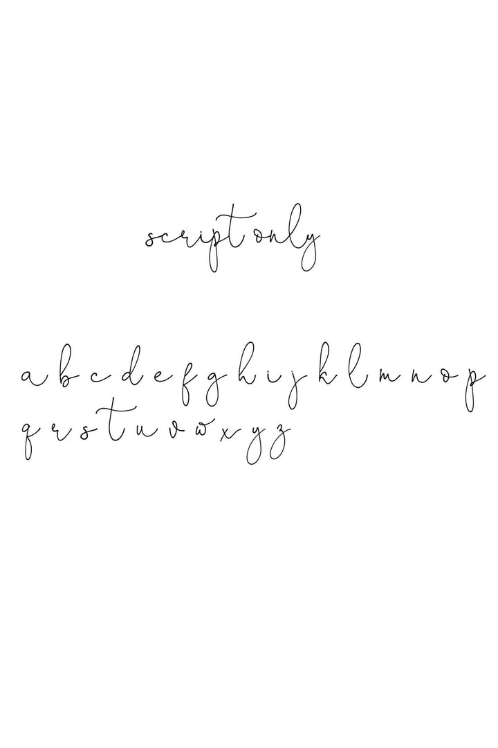 script only font 