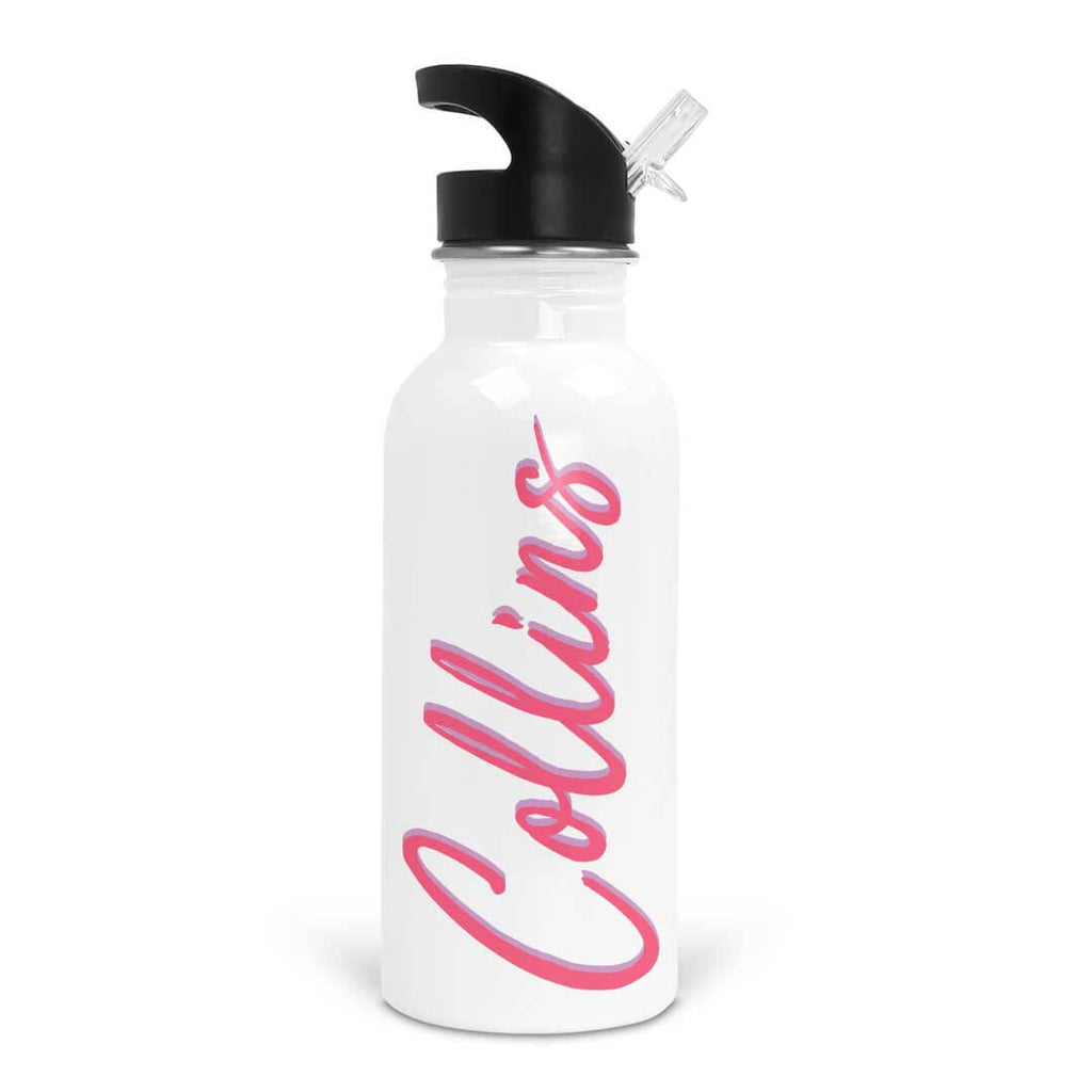 Lipstick & Script Personalized Water Bottle
