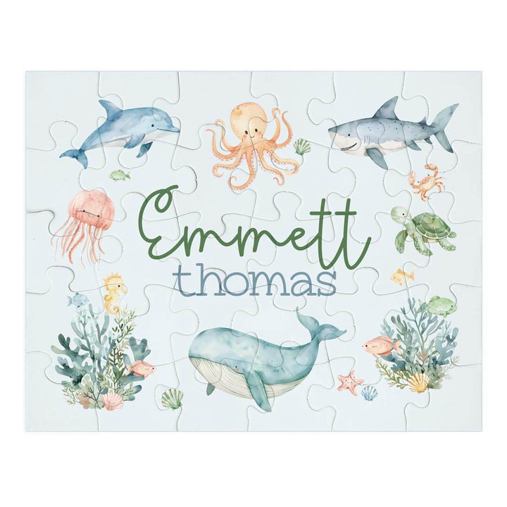 sea life personalized puzzle for kids