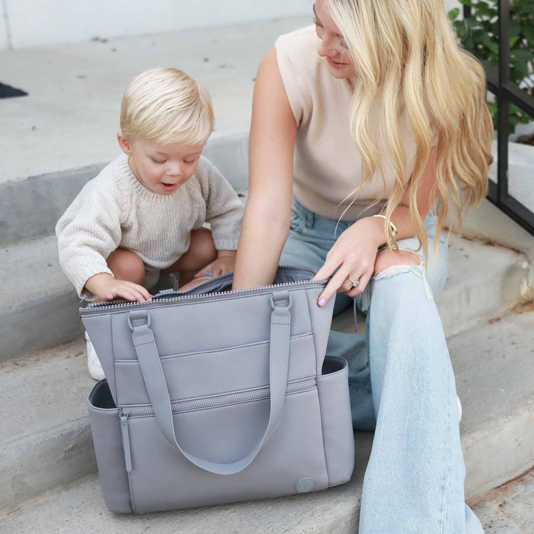 Lane Convertible Diaper Bag Tote in Sea Caden Lane