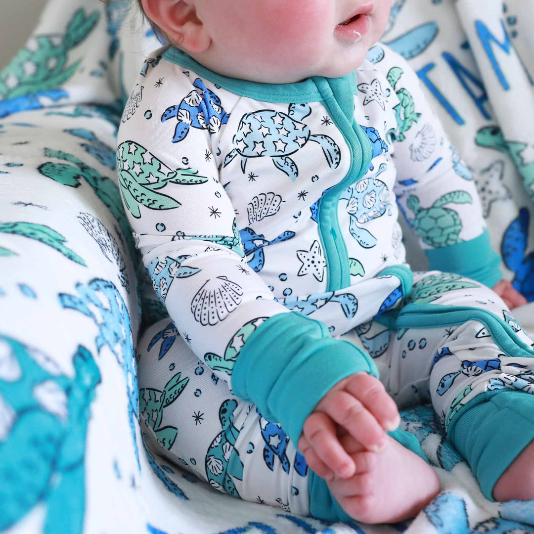 sea turtle splash romper 