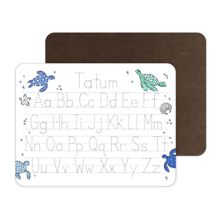 kids personalized sea turtle whiteboard