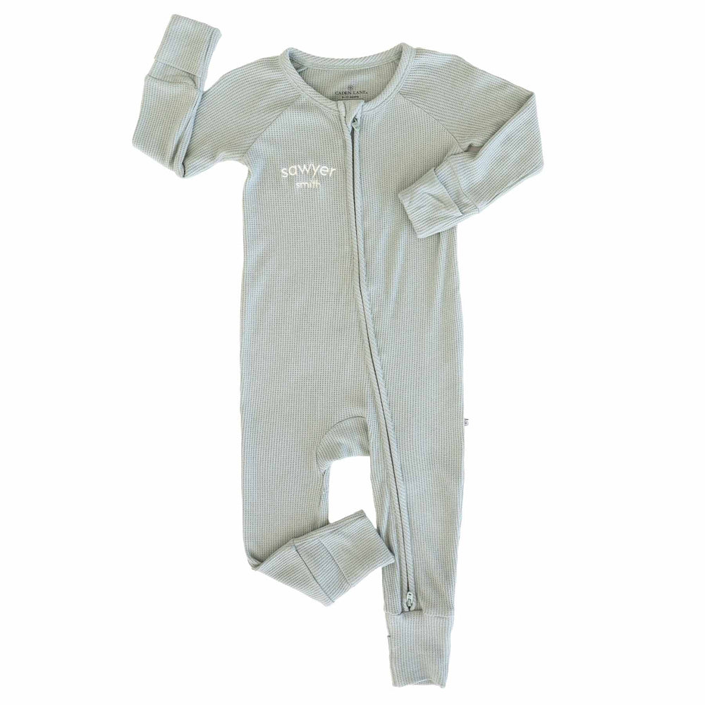 seagrass convertible zip romper pajama for babies and toddlers