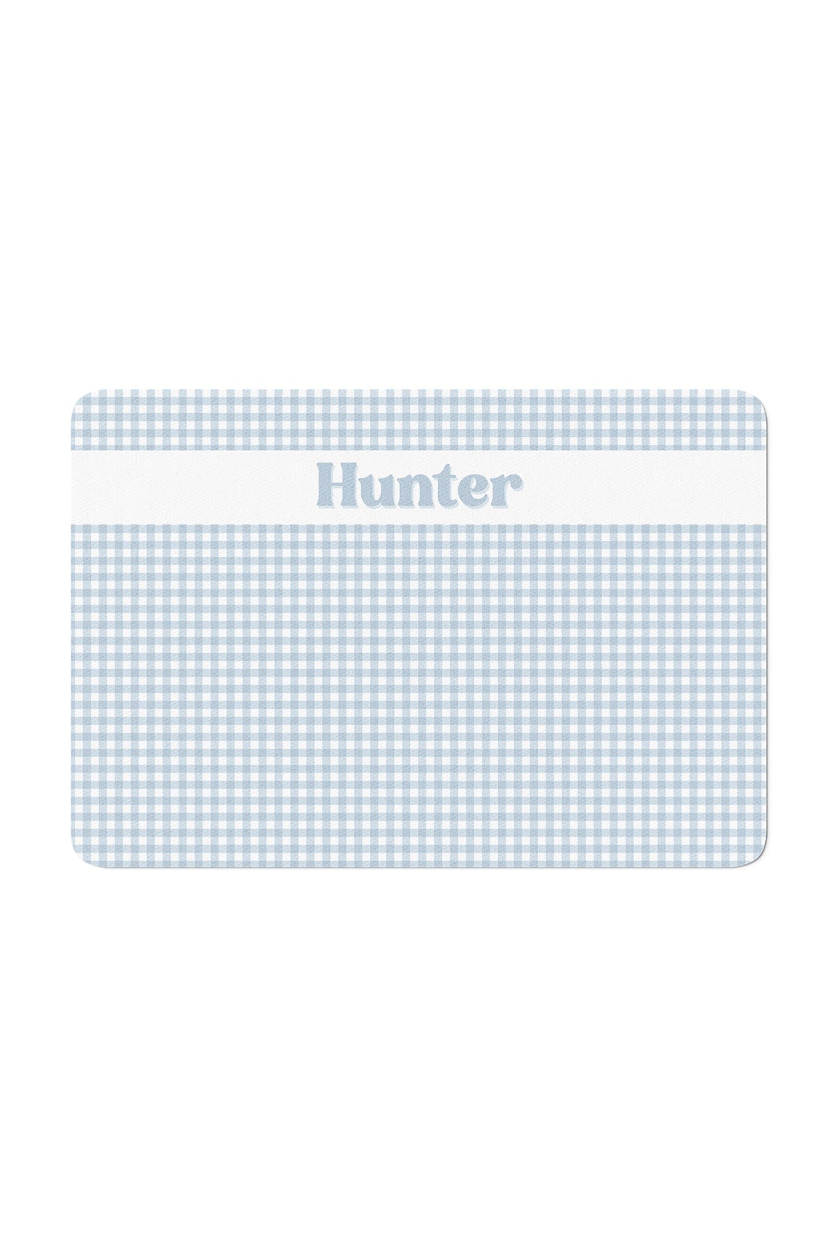 Personalized Pet Placemat |  Seaside Gingham
