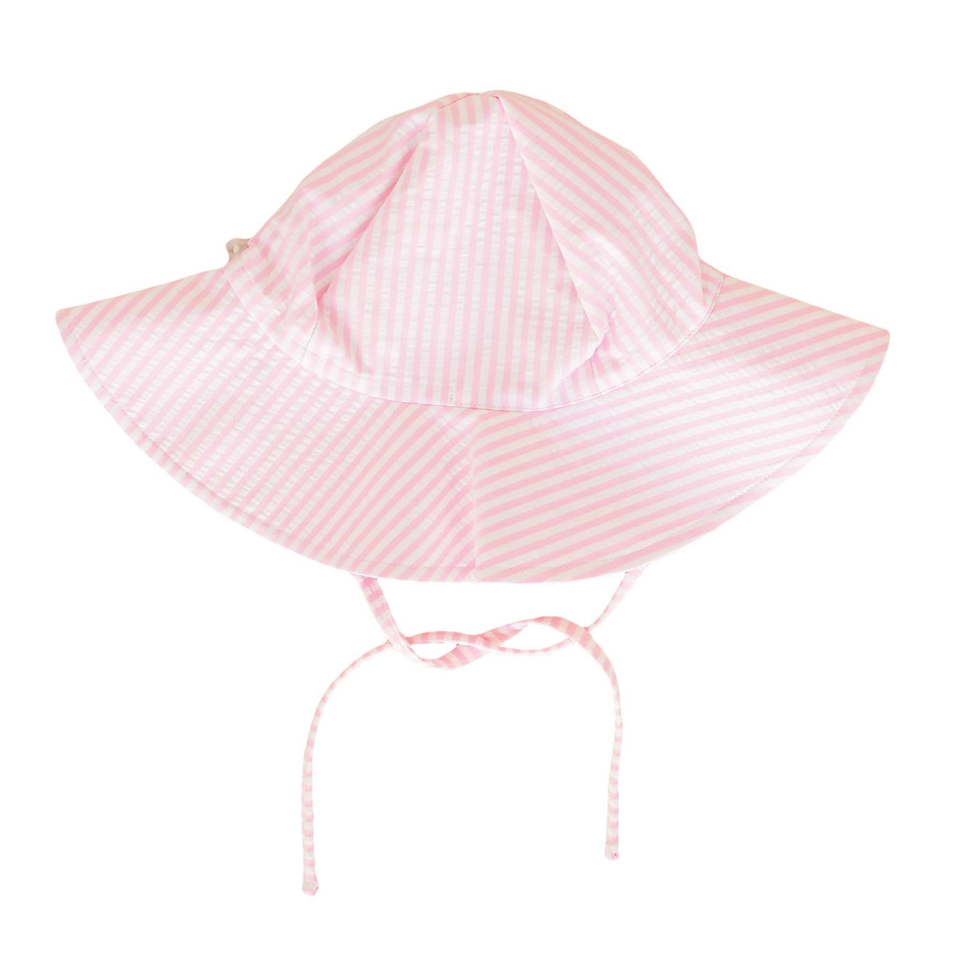 pink seersucker printed sun hat 