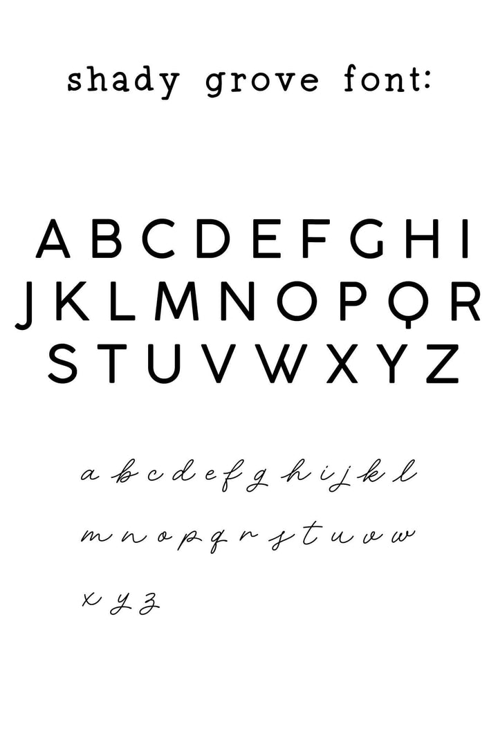 shady grove font 