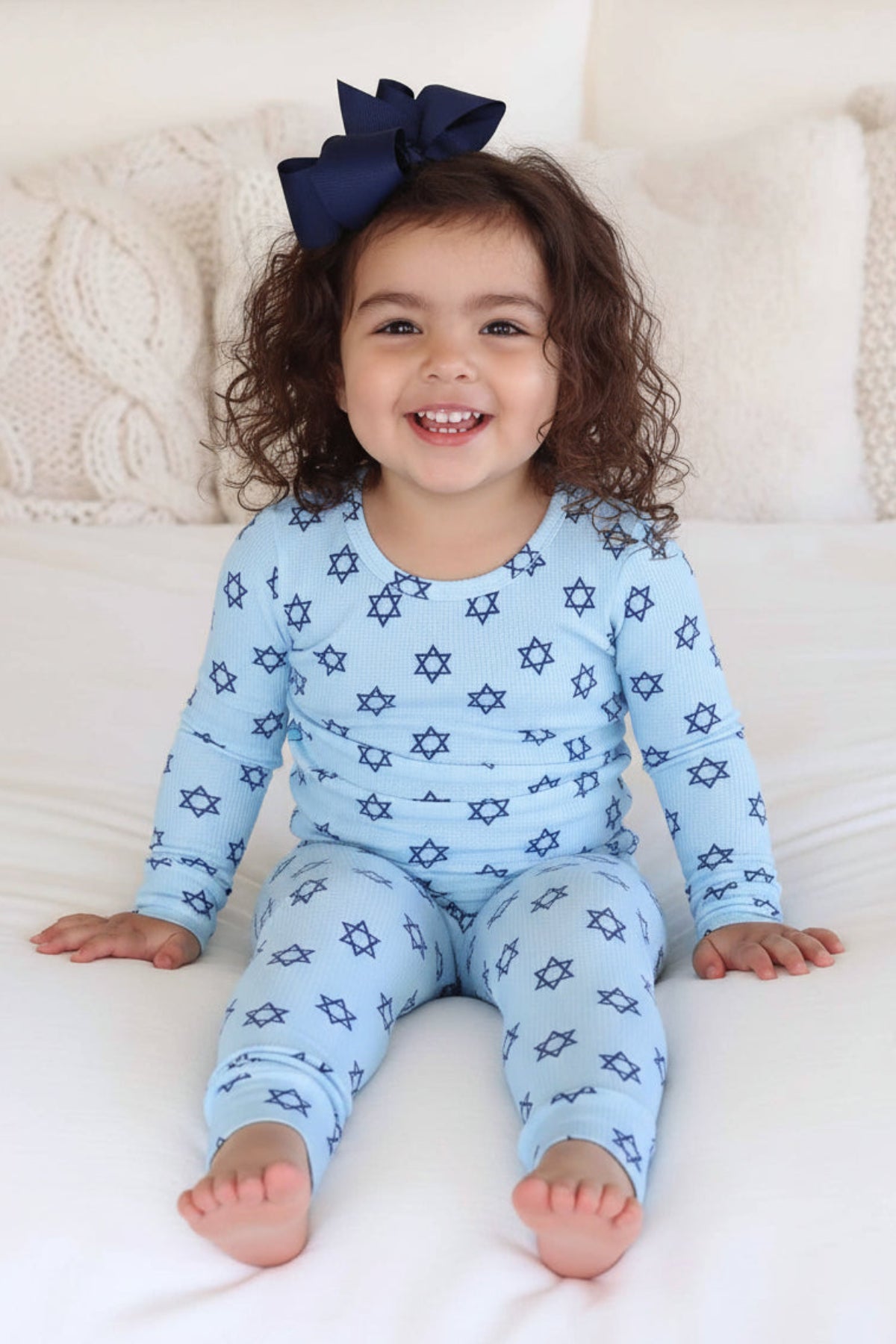 Bamboo Waffle Hanukkah Two Piece Pajama Set | Shalom Snuggles