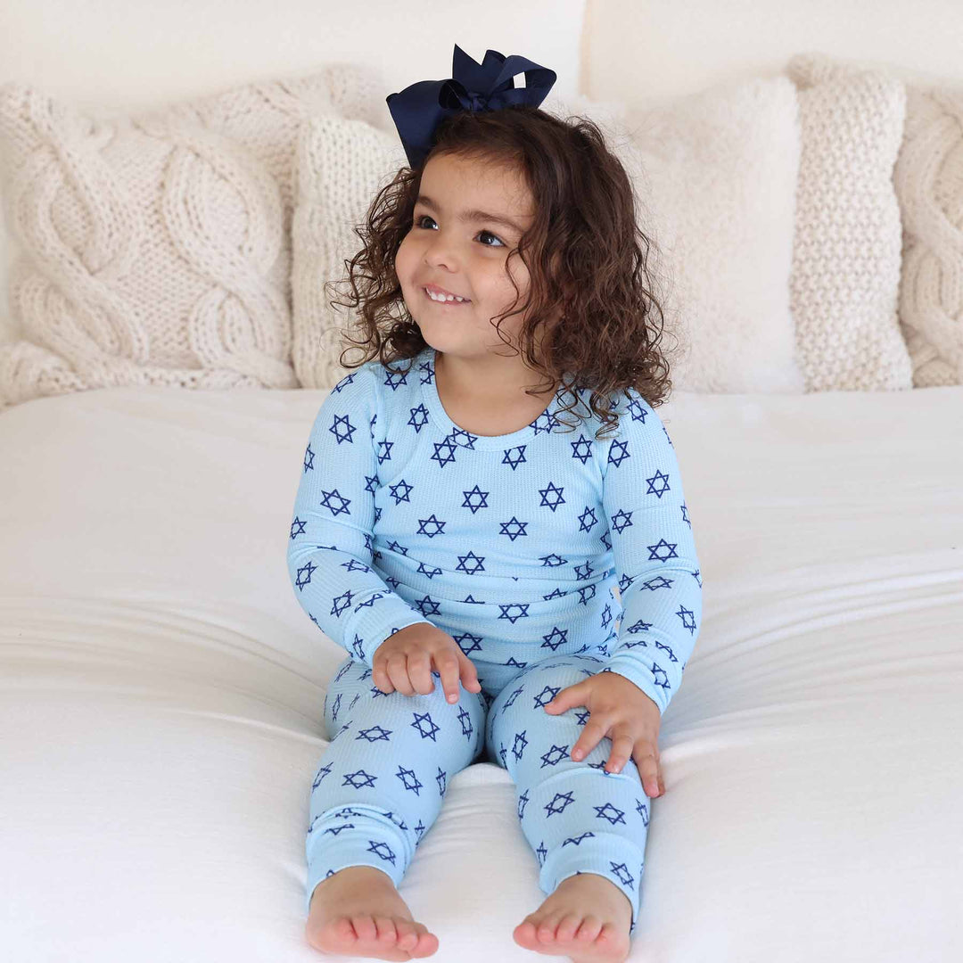bamboo waffle kids hanukkah pjs 