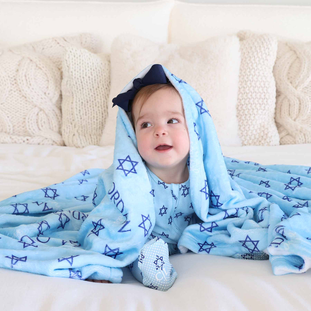 shalom snuggles personalized blanket for kids 