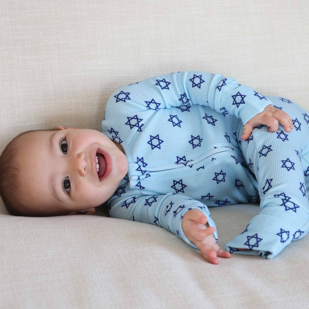 hanukkah pajamas romper for babies and toddlers 