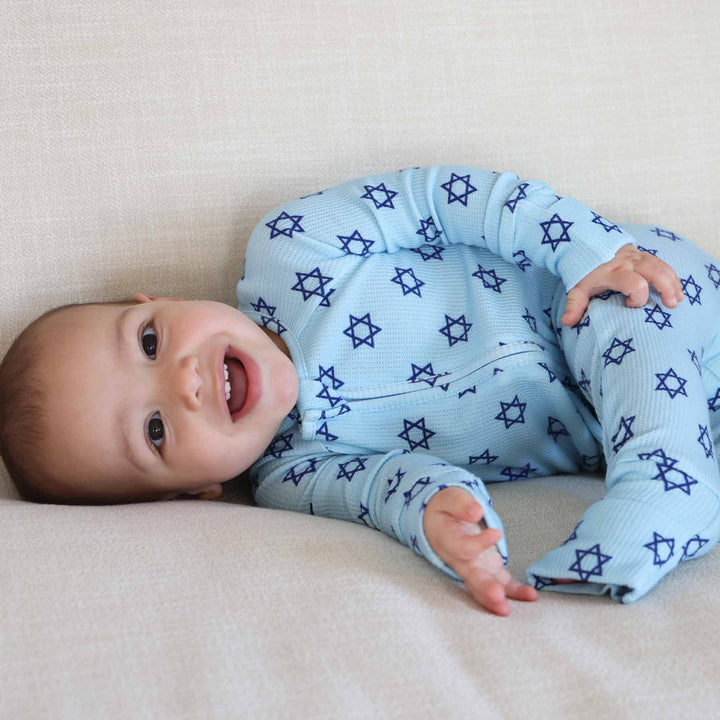 hanukkah pajamas romper for babies and toddlers 