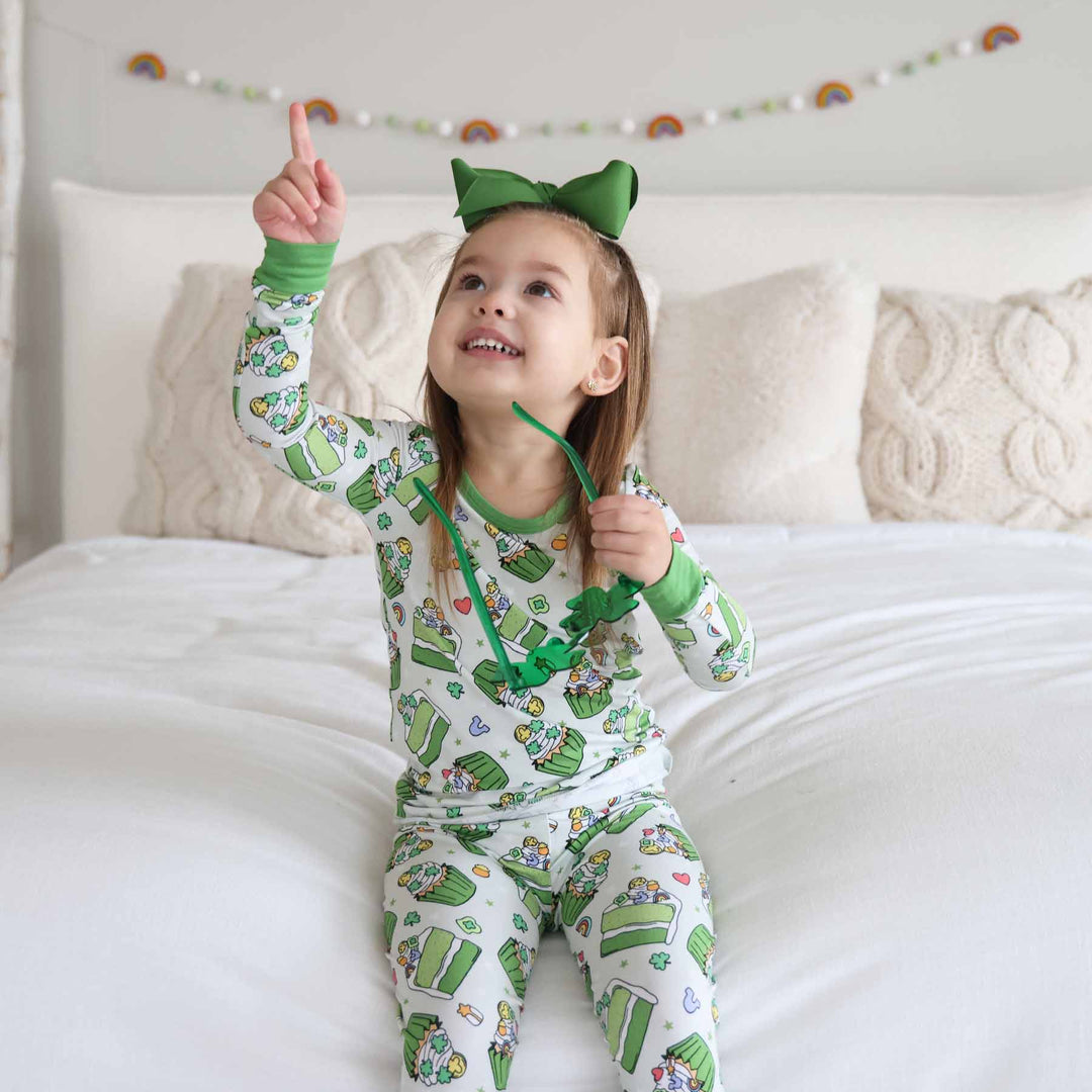 shamrock sweets kids two piece pajama set 