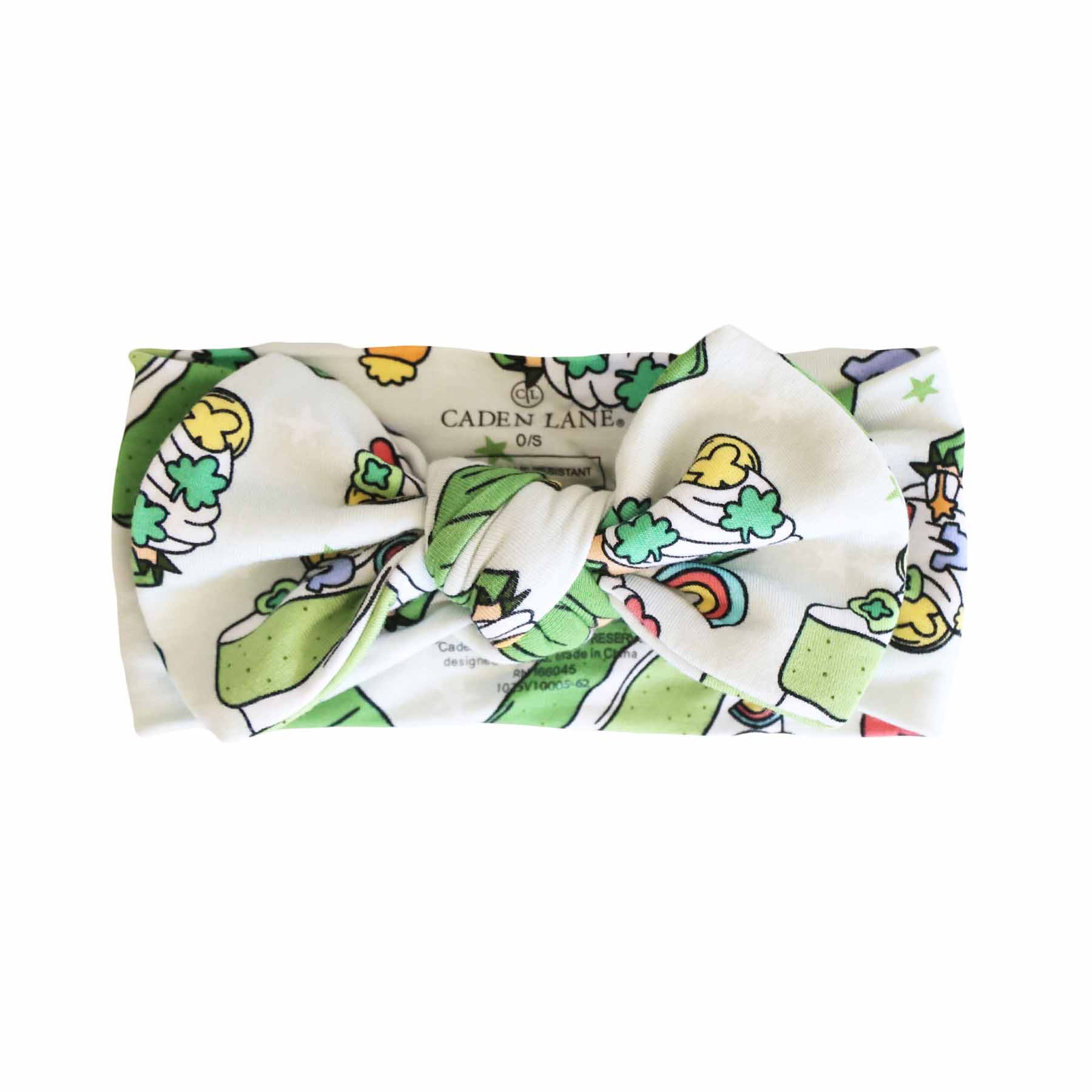 Shamrock Sweets Knit Large Bow Headwrap