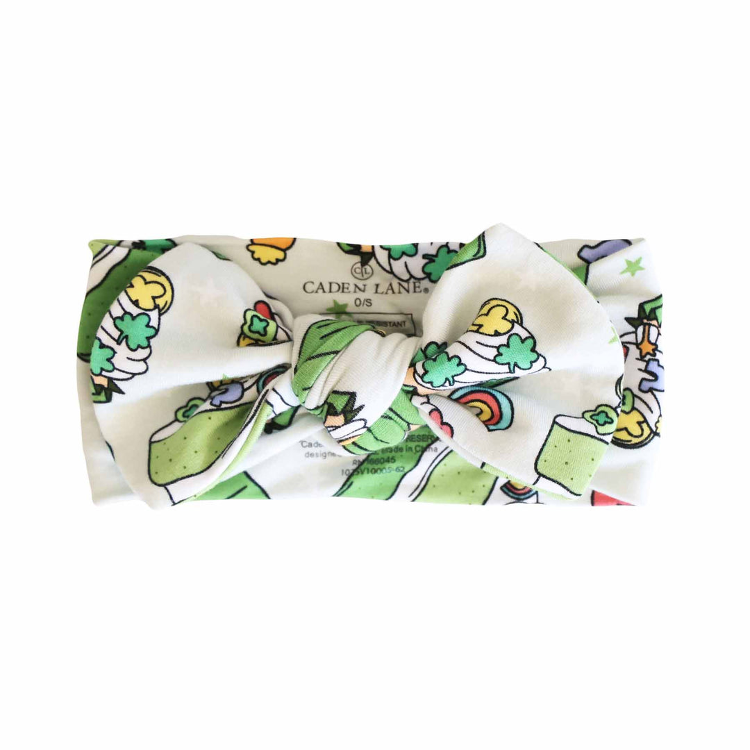 st. patrick's day bow headwrap for babies