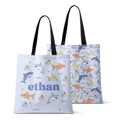 shark bait personalized tote 