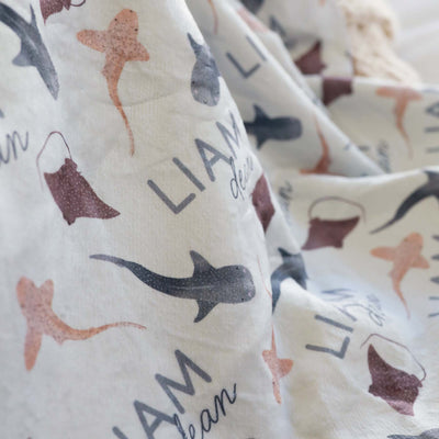 personalized hooded towels for kids and babies and sharks 