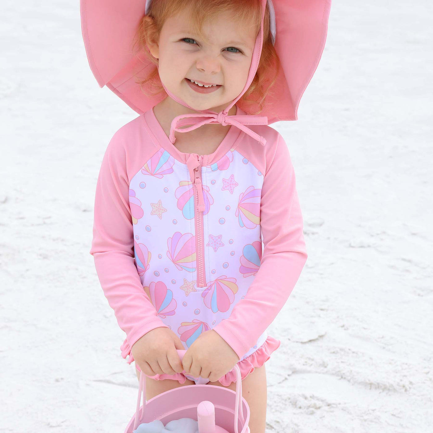 waterproof sun hat for beach shell pink 