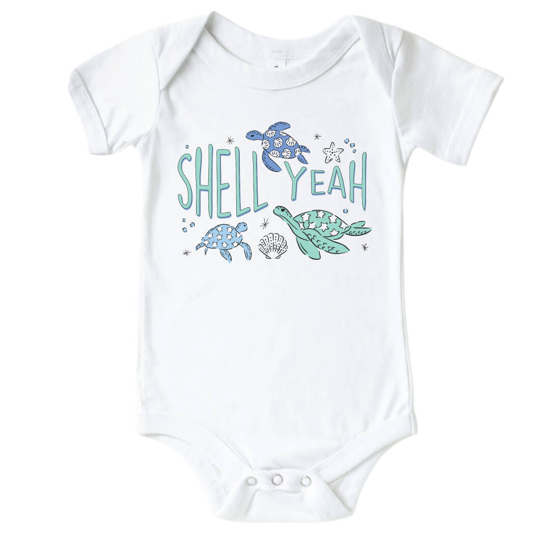 Shell Yeah Graphic Bodysuit | White