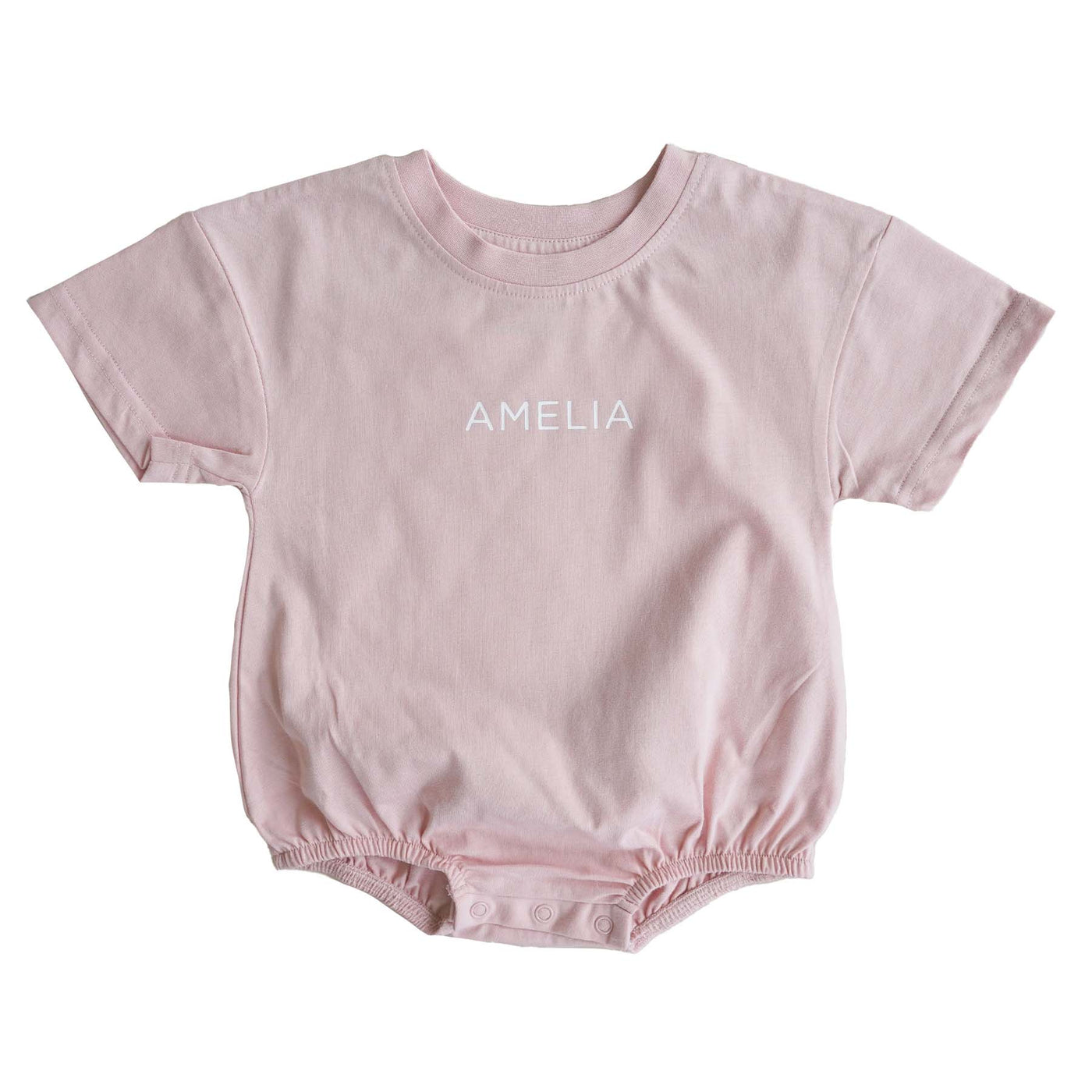 light pink personalized tshirt romper