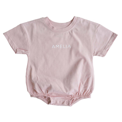 light pink personalized tshirt romper