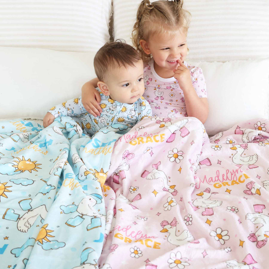 silly goose personalized blankets for kids 