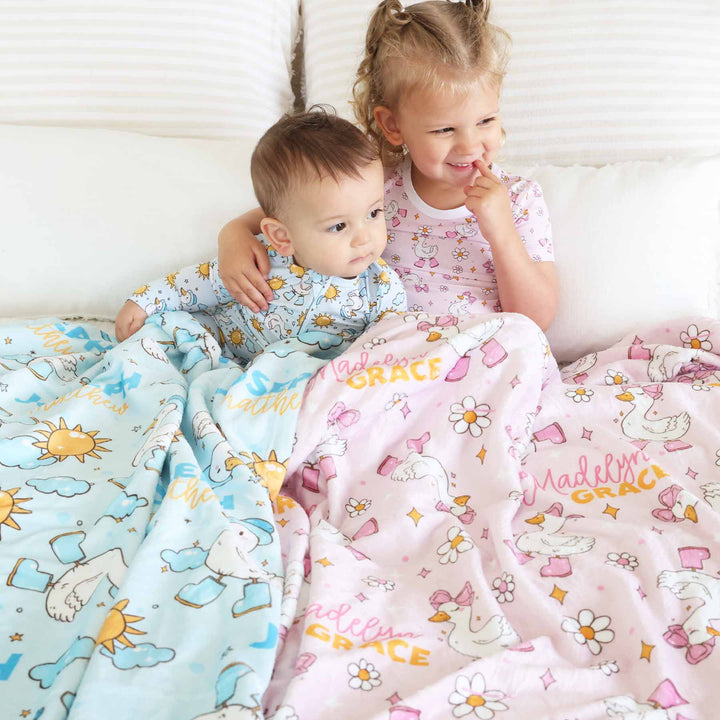 silly goose personalized blankets for kids 