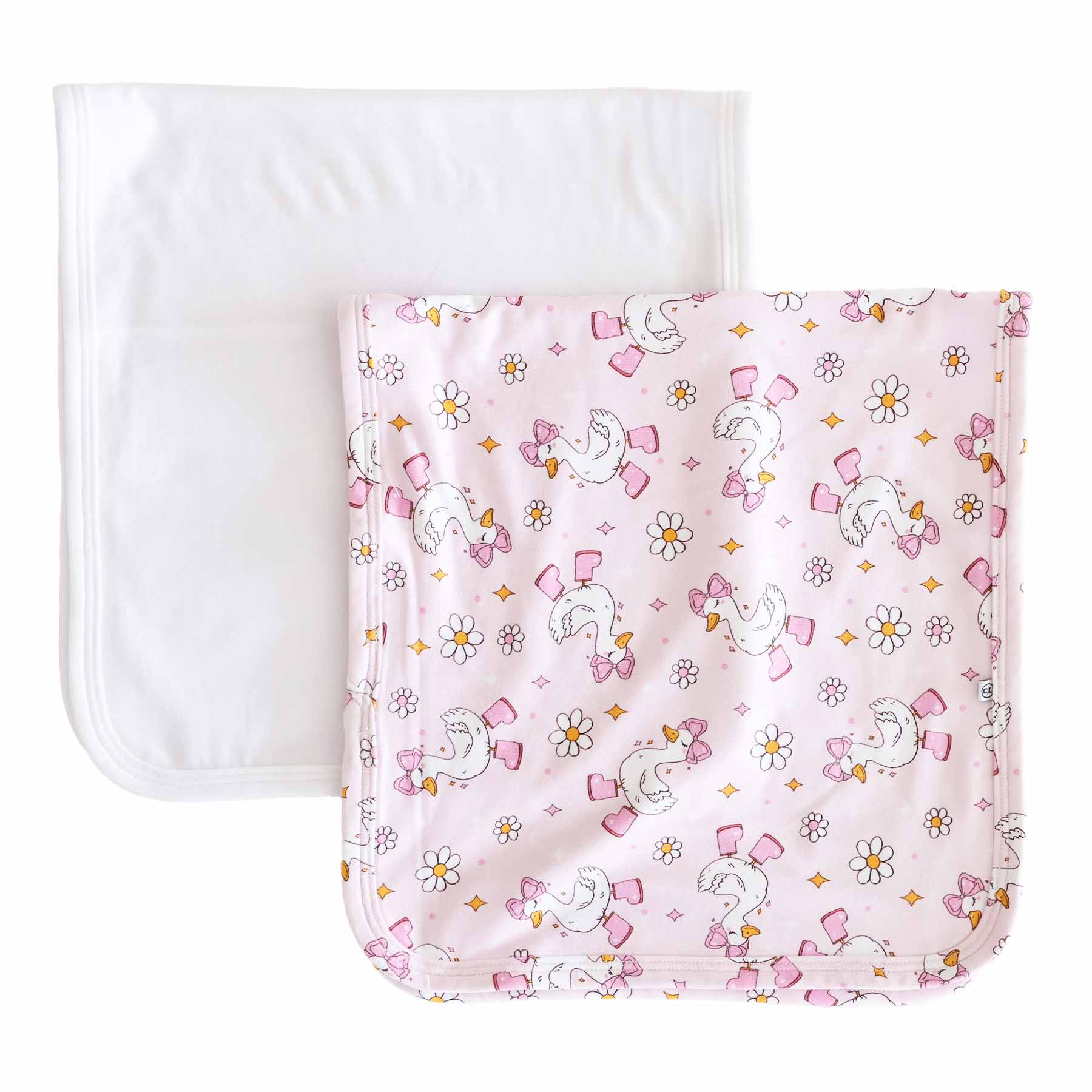 Silly Goose 2pc Burp Cloth Set | Pink