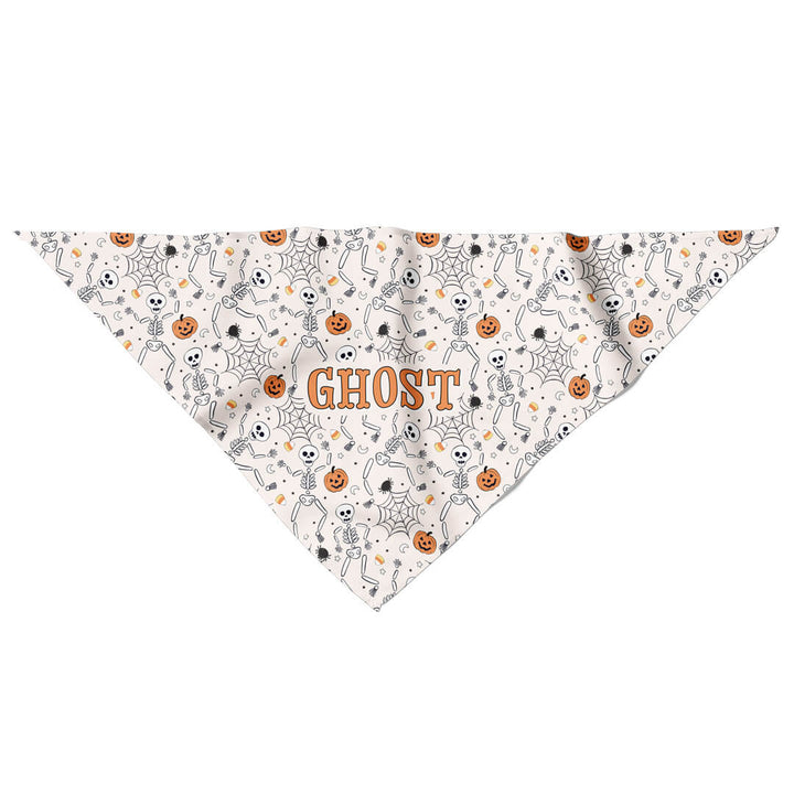 skeleton personalized pet bandana