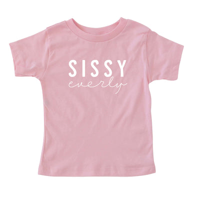 personalized name kids graphic tee pink