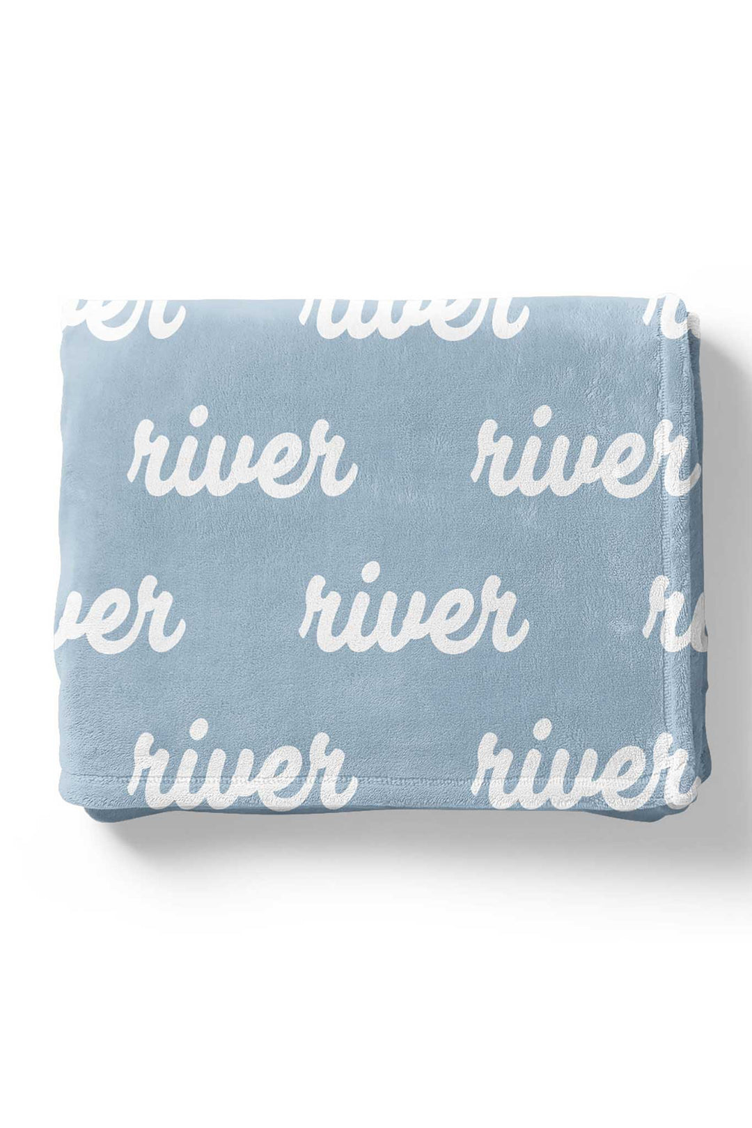 Personalized Sky Color Blanket with script font