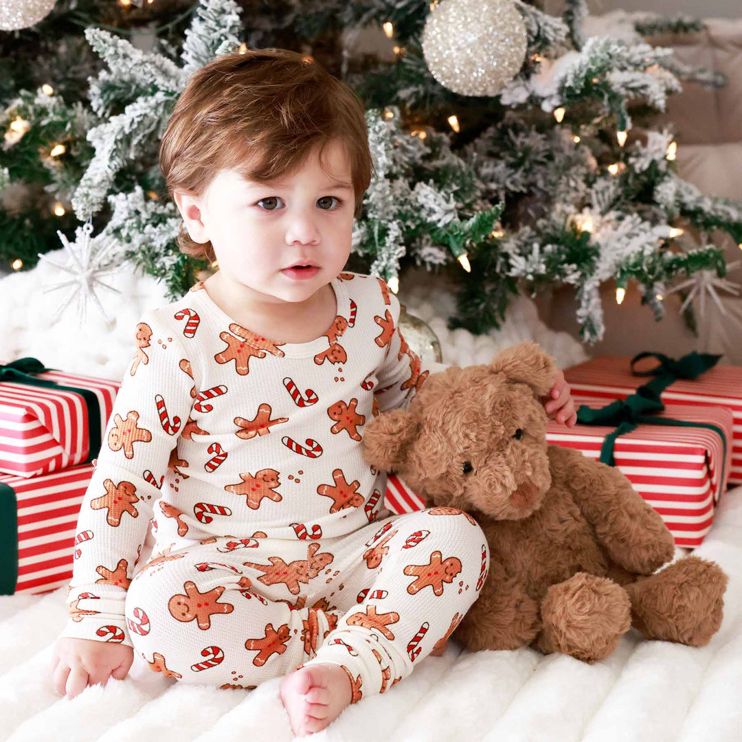 kids two piece pajama sleigh ride sweets