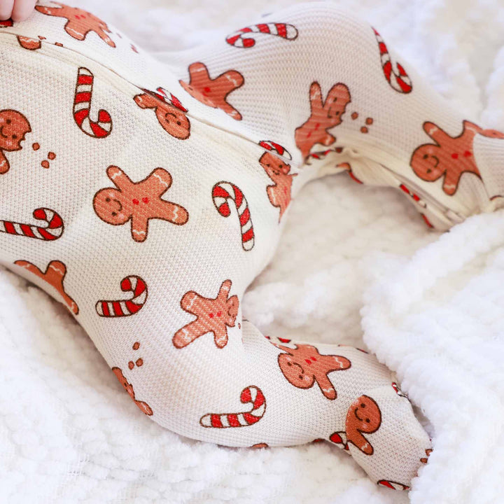 sleigh ride sweets double zipper christmas footie 