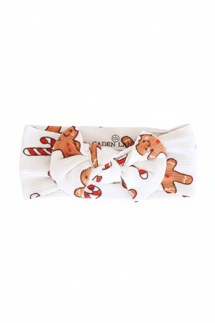 sleigh ride sweet knit large bow headwrap for babies 