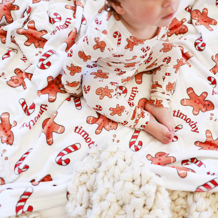 sleigh ride sweets personalized blanket for kids 