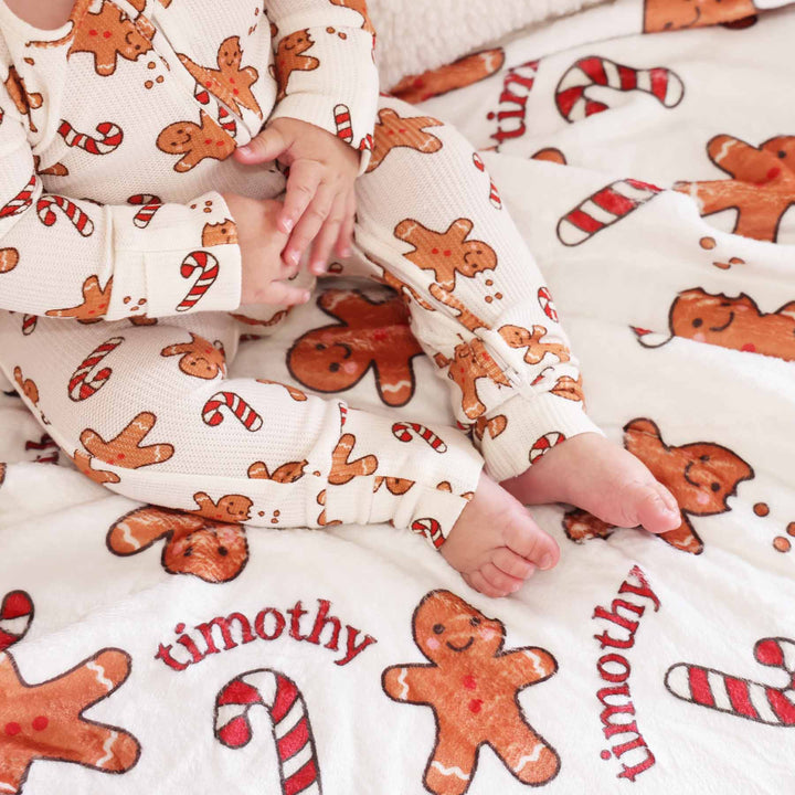 kids personalized blanket sleigh ride sweets