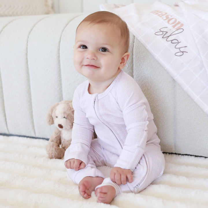 sloane's squares convertible zip romper for babies 