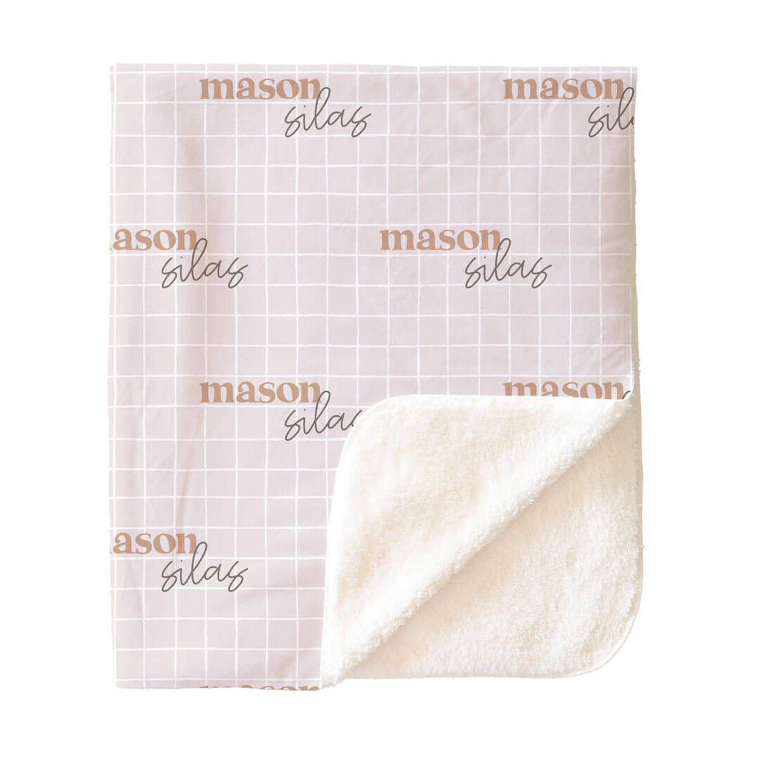 Sloane's Squares Personalized Kids Blanket