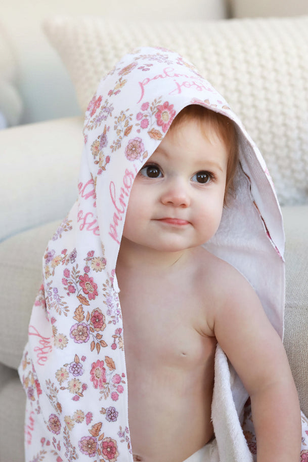 personalized hooded towel secret garden