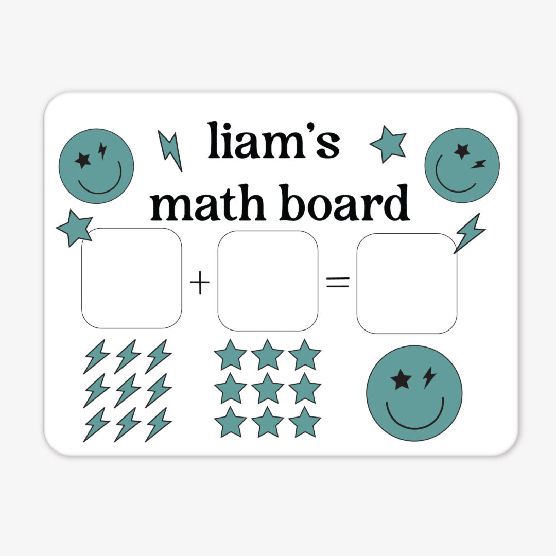 personalized whiteboard smiley face green 