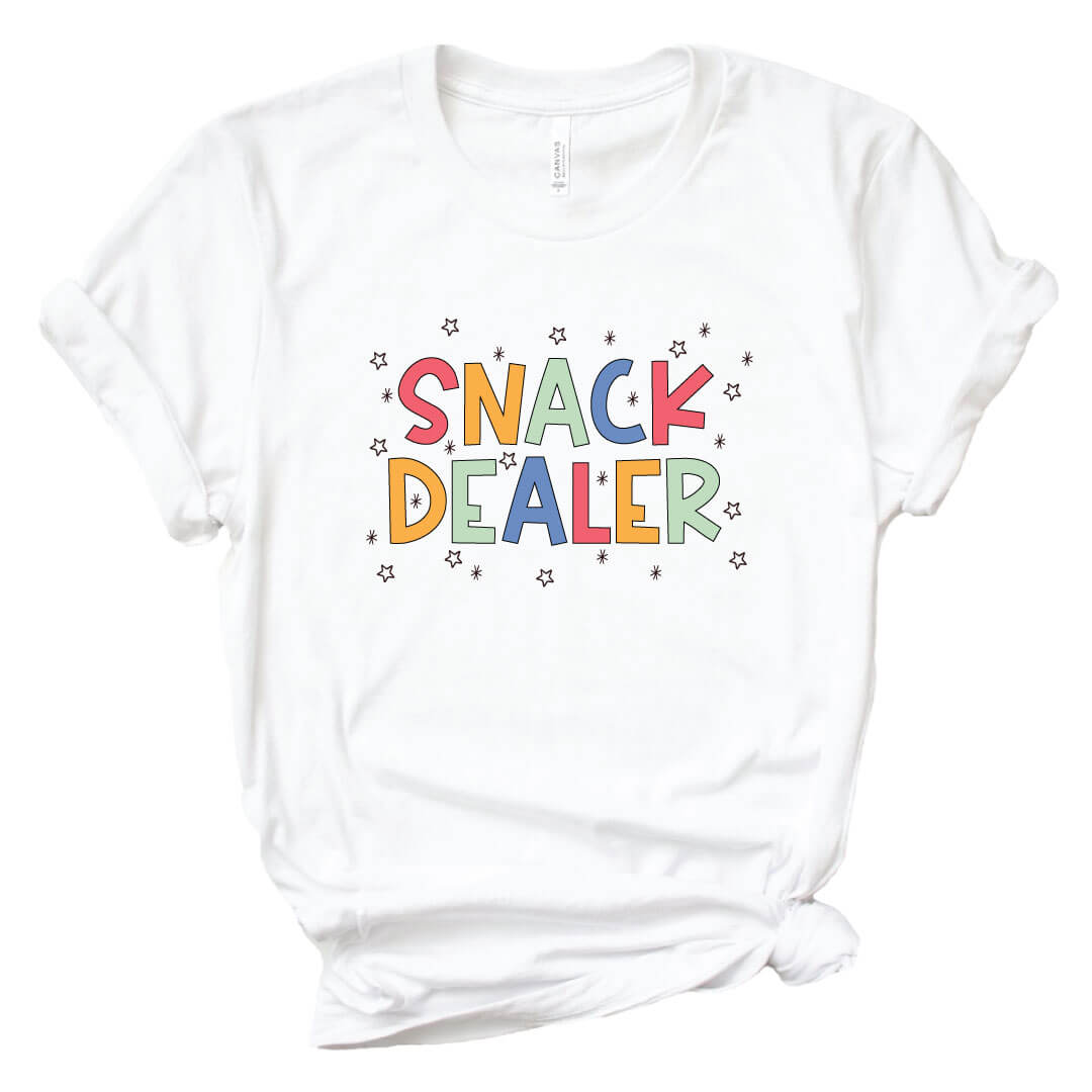 snack dealer graphic tee for mom