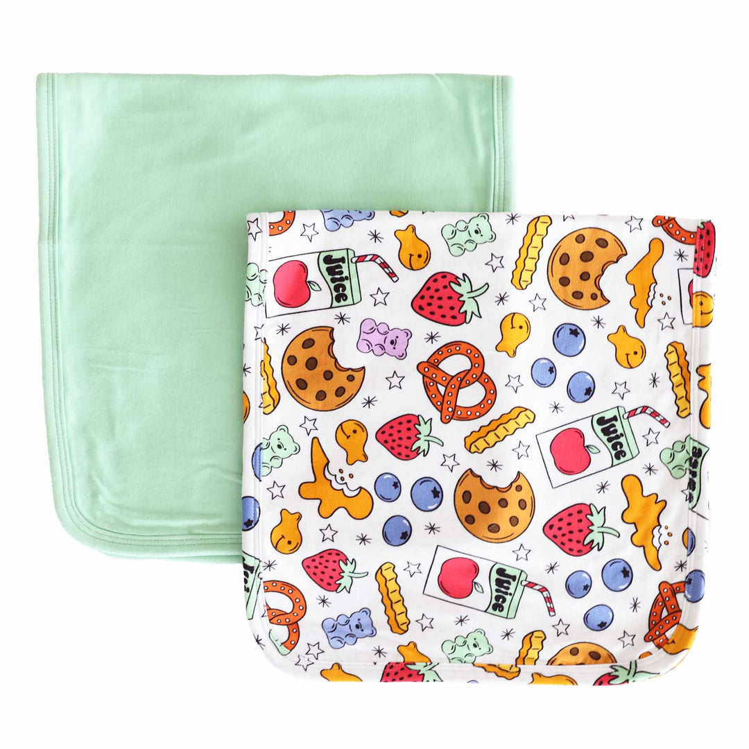 snack 2pc burp cloth set for babies 