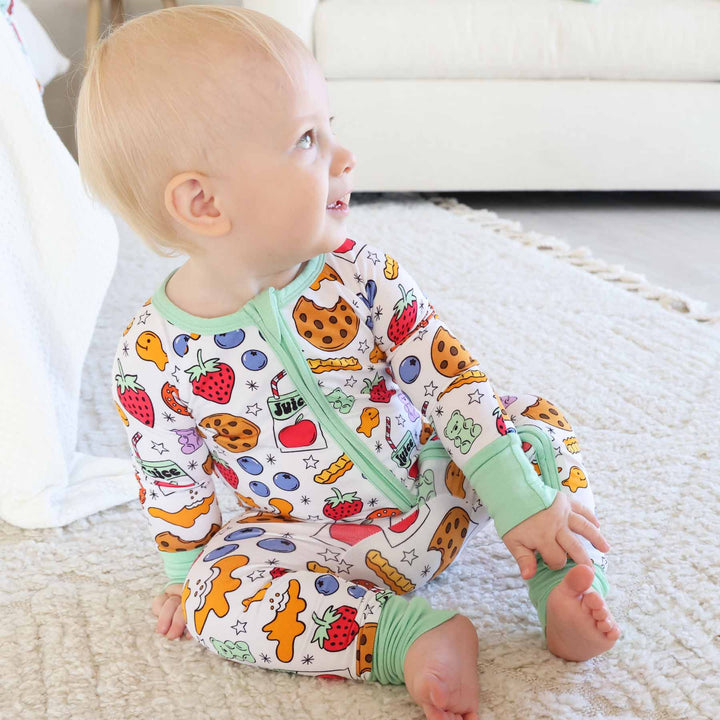 snack time convertible zip romper 