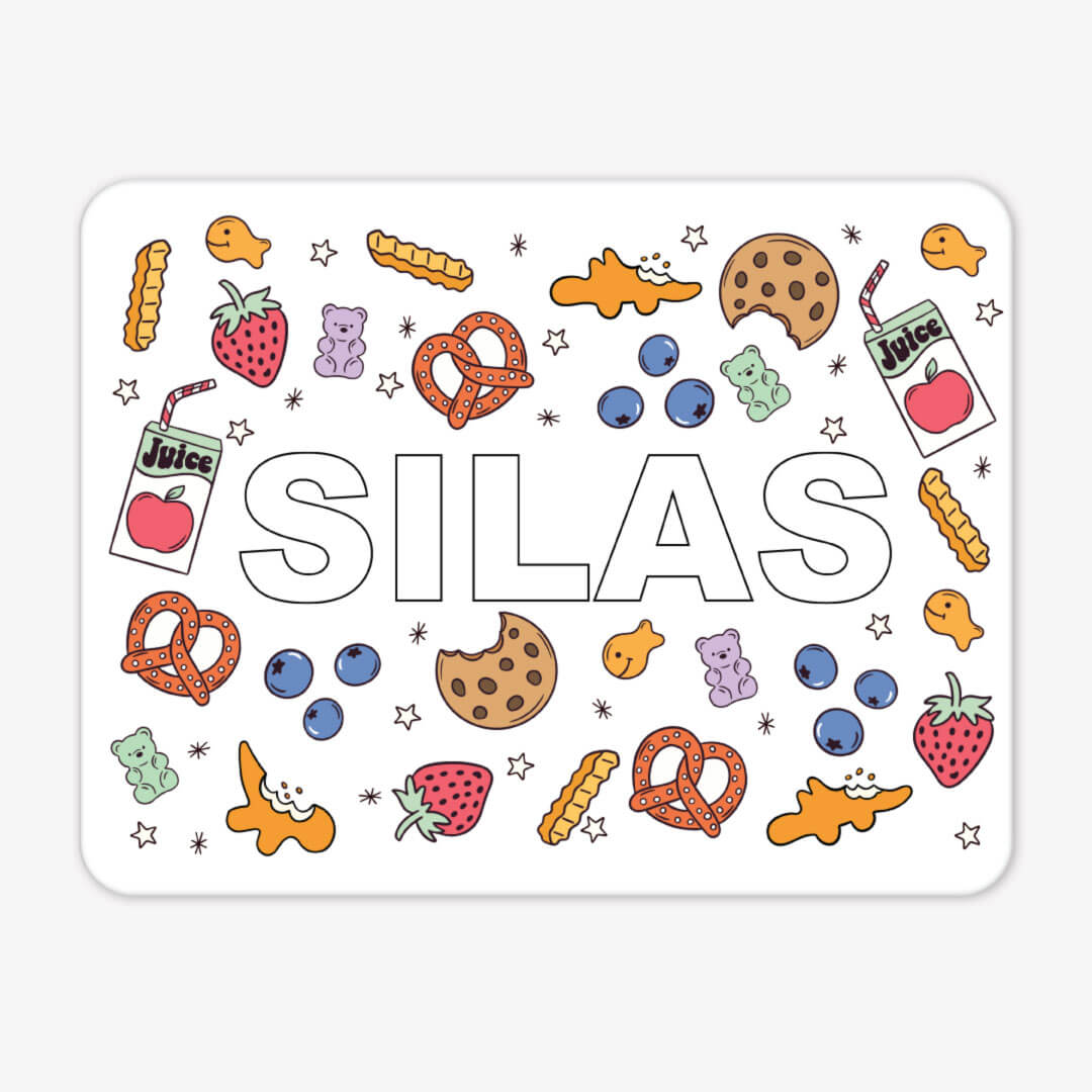 snack time personalized whiteboard for kids 