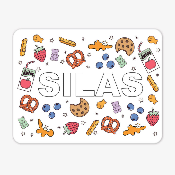 snack time personalized whiteboard for kids 