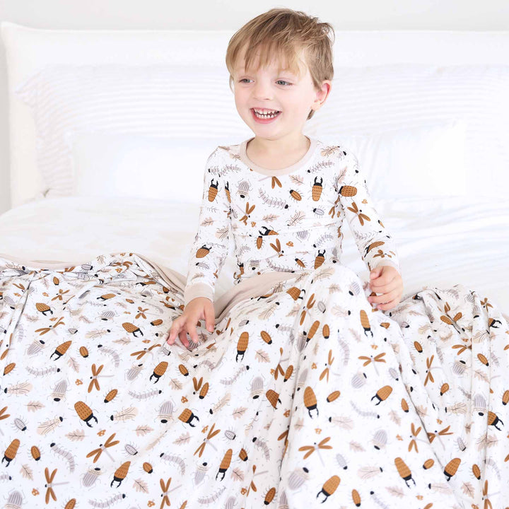 double sided bamboo blanket snuggle bug